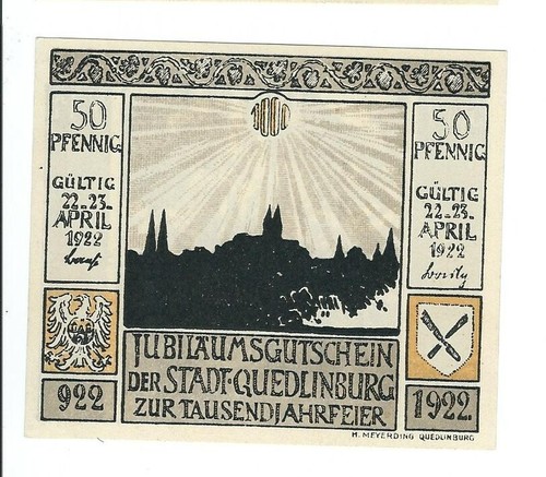 Notgeld quedlinburg - notgeld,