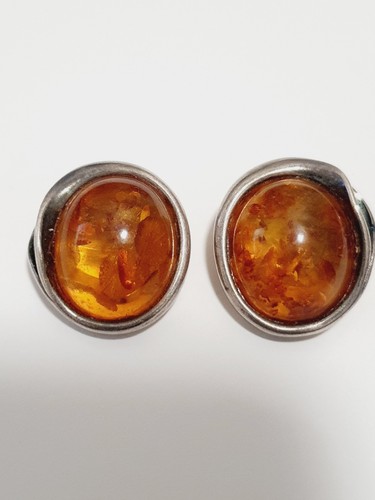Ohrclips 925 silber cognac - 925,