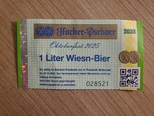München, Oktoberfest, 2025 - Wiesn Bierzeichen, Hacker FESTZELT,Bräurosl