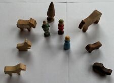 Alte Figuren von Tieren und Personen z.T. natur - Holz Tiere Bauernhof #119