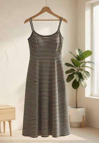 Sommerkleid schwarz weiß - (l),
