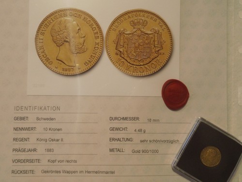 Goldmünze schweden gold - schweden,