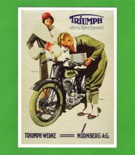 Fotoglob Postkarte 1676 - Triumph Motorräder - Fabrik Nürnberg - 1928 Plakat