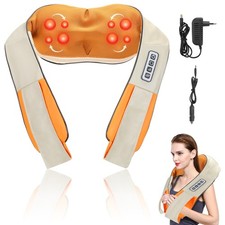 Shiatsu Massage Beige Rücken Auto Nackenmassagegerät Infrarotwärme Bein