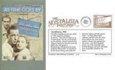 Postkarte Casablanca Humphrey Bogart Ingrid Bergman amerikanischer Filmschauspieler Hollywood