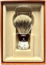 VIE-LONG Rasierpinsel Pinsel Dachshaar grau handmade in Spanien