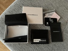 Emporio Armani Herren Kartenetui Brieftasche Schwarz