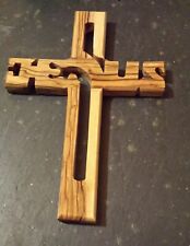 Kreuz, Holzkreuz, Wandkreuz  Olivenholz, geschnitzt in Bethlehem, Hl. Land 20 cm