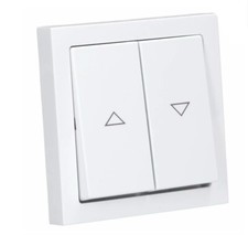 Busch Jäger Jalousie Einsatz+Wippe+Rahmen 1-fach Future linear Studio weiß 