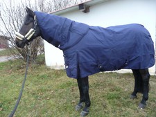 *1200 D. OUTDOORDECKE * 400g Füllung *165 cm* Navy Halsteil abnehmbar