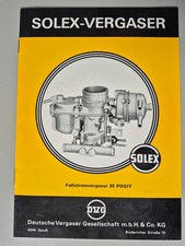 Solex Fallstromvergaser 35 PDSIT Beschreibung Handbuch z.B. Opel Rekord B/C 1700
