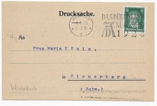 Drucksache München 1928 nach Simmerberg, Werbekarte Piano und Flügel