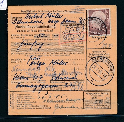 114131 auslandspostanweisung - 114131),