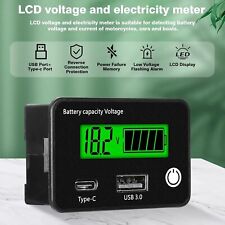 12V LCD Anzeige Volt Monitor Batterie Kapazität Digital Voltmeter Spannung USB