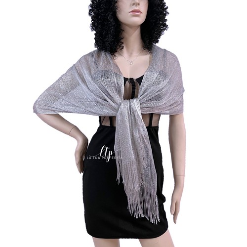Grau elegant stola schal - grau,