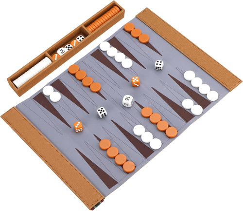 Backgammon set mit leder - backgammon,