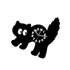 Wanduhr mit Katzenmotiv, zum