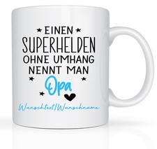 Opa Tasse Motiv Spruchtasse Namensbecher Namenstasse Weiß Wunschname Geschenk