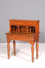 Edler englischer Schreibtisch im Antik Stil Leder Aufsatz Sekretär Ablage