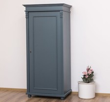 Schrank Kleiderschrank Dielenschrank  Landhaus Antik Stil Massiv  schmal