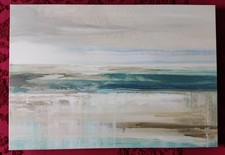 Bild Strandlandschaft Canvas auf Keilrahmen 66,5x46x4cm Meer Strand Bild