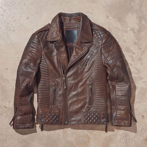 Mens distressed brown leather - brown,