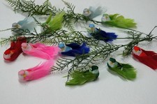 12 bunte VÖGEL 10x4cm Animals