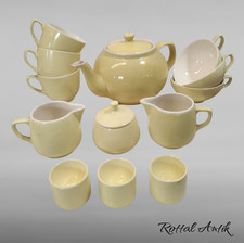 109254 bezauberndes MELITTA-KONVOLUT 13-tlg PASTELL-GELB Kanne,Tassen,Eierbecher