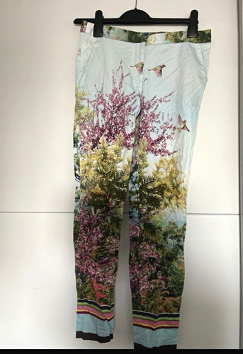 Damen hose mehrfarbig - damen, blumen