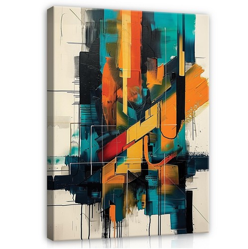Abstrakt bunt kunst leinwand - bunt,