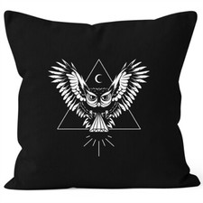 Kissenbezug Eule Kissen-Hülle Deko-Kissen 40x40 Baumwolle Autiga®