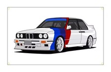 BMW M3 E30 Flag Flagge Fahne