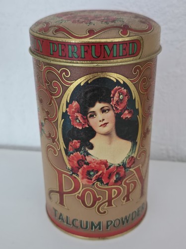 Vintage blechdose poppy talcum - poppy,