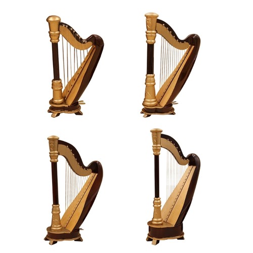Wooden miniature harp - wooden,