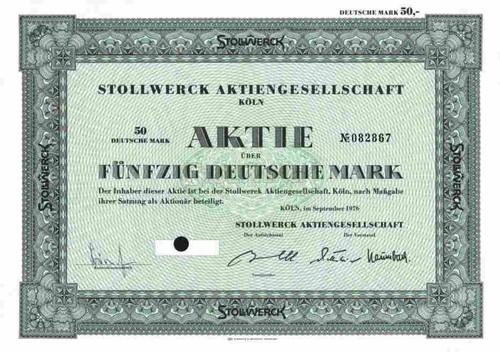 Stollwerck köln 1976 - ag,