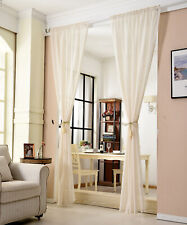 Gardine transparent mit Ösen Kräuselband Schlaufen Vorhänge Größe wählbar #1941