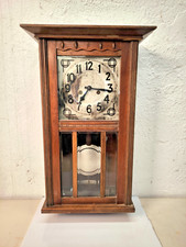 Wanduhr antik - Regulator - Pendeluhr - Holz - groß 62cm Kamin Pendel Gong