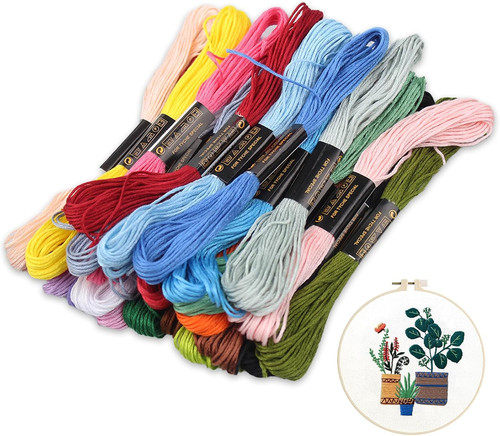Stickgarn set farben 8m - set,