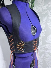 Korsage Weste Handmade Gothic Bats Fledermaus Alternativ Handmade 