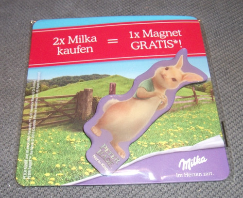 Milka werbemagnet peter hase - werbemagnet,
