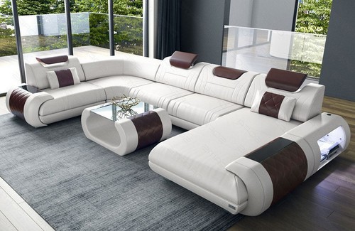 Leder sofa couch - sofa,