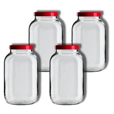 4x XXL Schraubglas 3400 ml mit