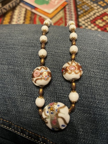 Collier perles murano ancien - collier,
