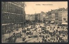 Aachen, Markt mit Rathaus