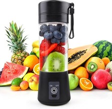 Tragbarer Smoothie-Mixer 380ml: 6 Edelstahlmesser, BPA-frei, USB, für Outdoor