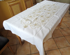 Leinen Tischdecke mit