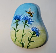Bemalter Stein, Blumen