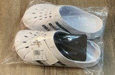 adidas Unisex Adilette Clogs  Schuhe Sandalen Hausschuhe Neu OVP Weiß Gr 11