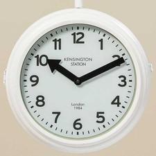 Deckenuhr Eisen weiß 30cm