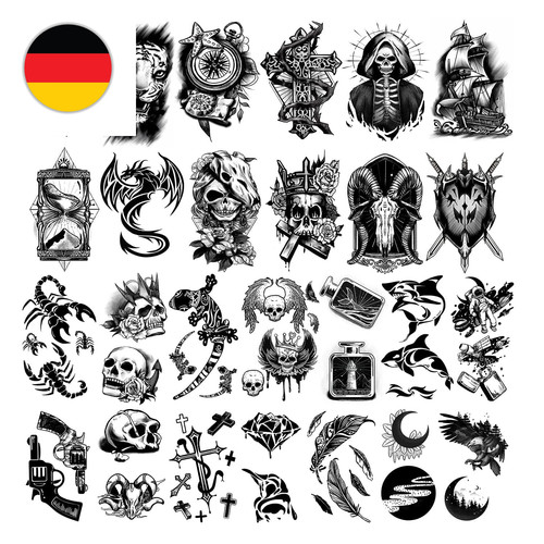 112 blätt temporäre - blätt, tattoos